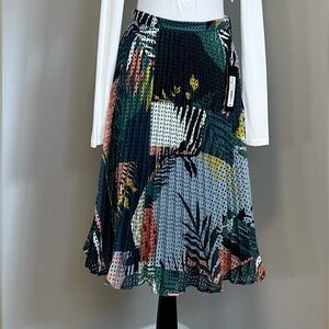Multicolor Pleated Skirt